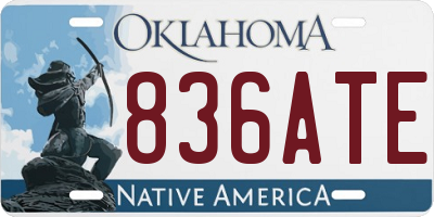 OK license plate 836ATE