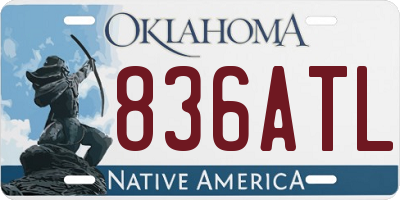 OK license plate 836ATL