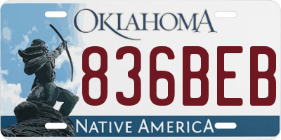 OK license plate 836BEB