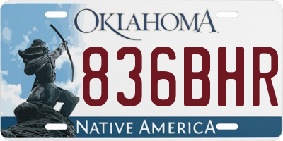 OK license plate 836BHR