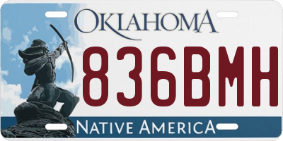 OK license plate 836BMH