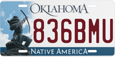 OK license plate 836BMU