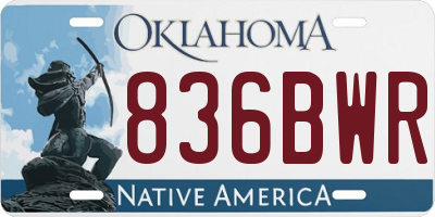 OK license plate 836BWR