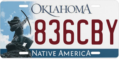 OK license plate 836CBY