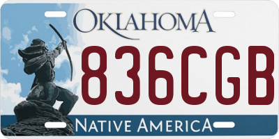 OK license plate 836CGB