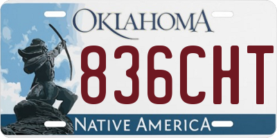 OK license plate 836CHT