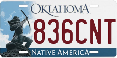 OK license plate 836CNT