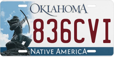 OK license plate 836CVI