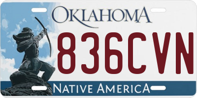 OK license plate 836CVN
