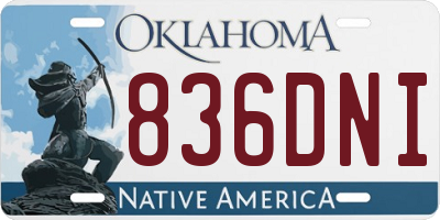 OK license plate 836DNI