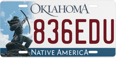 OK license plate 836EDU