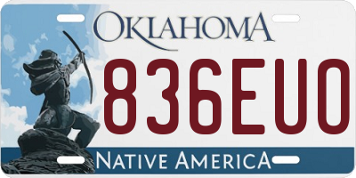 OK license plate 836EUO