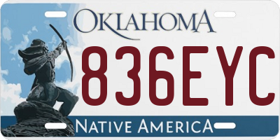 OK license plate 836EYC