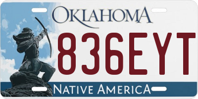 OK license plate 836EYT