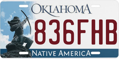 OK license plate 836FHB
