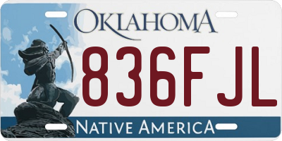 OK license plate 836FJL