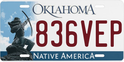OK license plate 836VEP