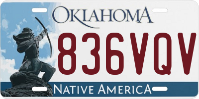 OK license plate 836VQV