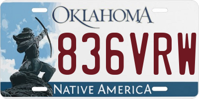 OK license plate 836VRW