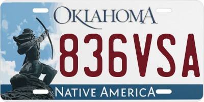 OK license plate 836VSA