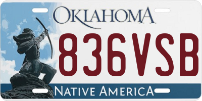 OK license plate 836VSB