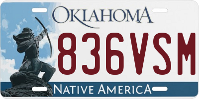 OK license plate 836VSM
