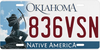 OK license plate 836VSN