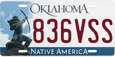 OK license plate 836VSS