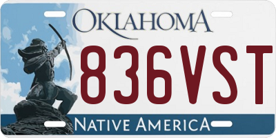 OK license plate 836VST