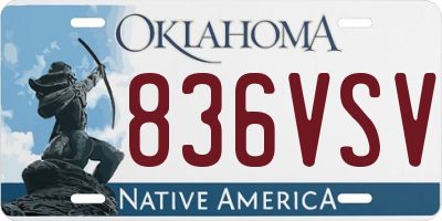 OK license plate 836VSV