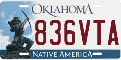 OK license plate 836VTA