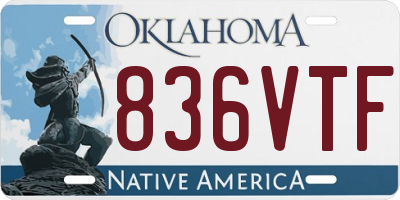 OK license plate 836VTF