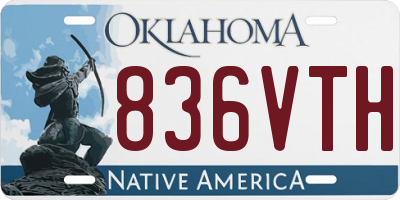 OK license plate 836VTH