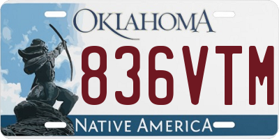 OK license plate 836VTM