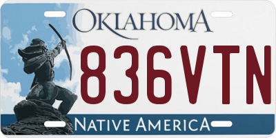 OK license plate 836VTN