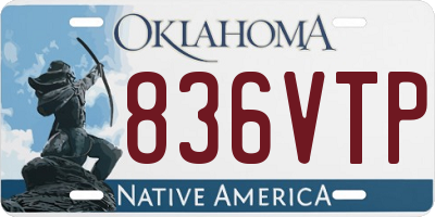 OK license plate 836VTP