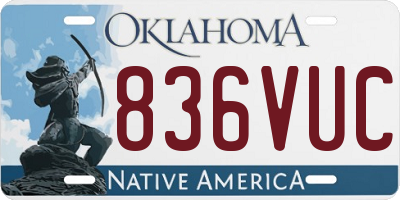 OK license plate 836VUC