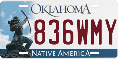 OK license plate 836WMY