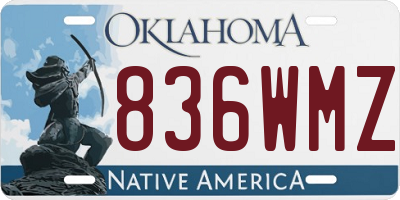 OK license plate 836WMZ