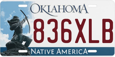 OK license plate 836XLB