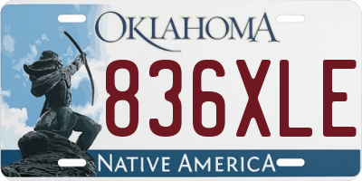 OK license plate 836XLE