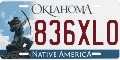 OK license plate 836XLO