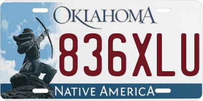 OK license plate 836XLU