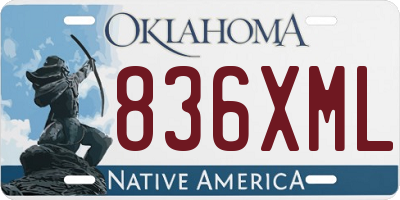OK license plate 836XML