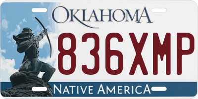 OK license plate 836XMP