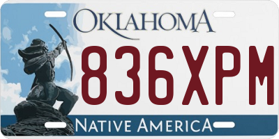 OK license plate 836XPM
