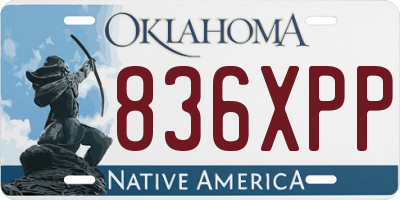 OK license plate 836XPP