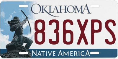 OK license plate 836XPS
