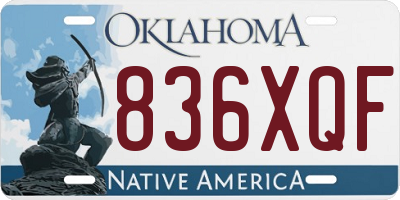 OK license plate 836XQF