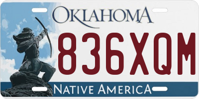 OK license plate 836XQM